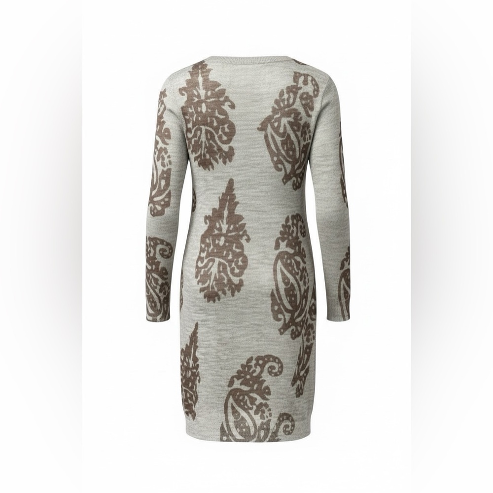 Dries Van Noten grey alpaca and wool blend knit dress - Picture 4 of 12